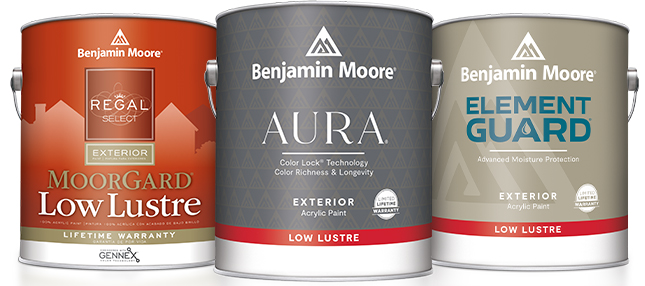  gallon of Benjamin Moore® Regal® Select, Aura®,  and Element Guard® exterior paints. 